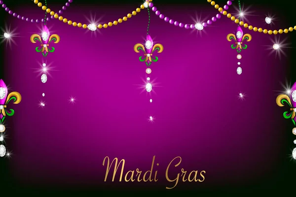 Mardi Gras holiday background — Stock Vector