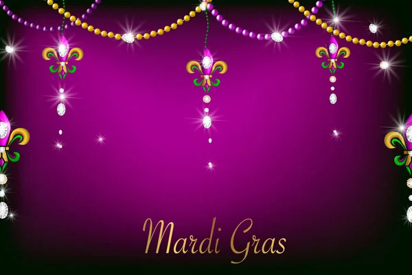 Mardi Gras fundo de férias — Vetor de Stock