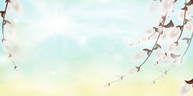 Vektör Paskalya kartı. Soyut bahar arka plan.