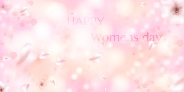 Των γυναικών ευτυχισμένη ημέρα ευχετήρια κάρτα. — Διανυσματικό Αρχείο