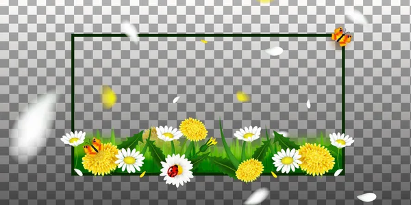 Abstraktní snímek s jarní květy. — Stockový vektor