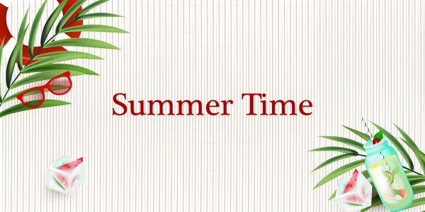 Ілюстрація плаката літнього часу — стоковий вектор