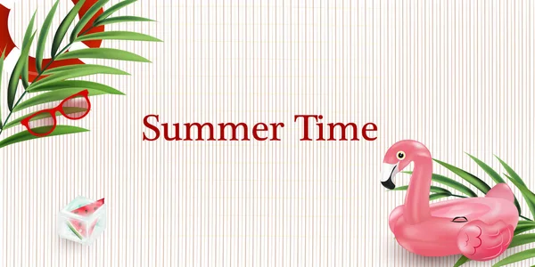 Ilustração de Cartaz de hora de verão —  Vetores de Stock