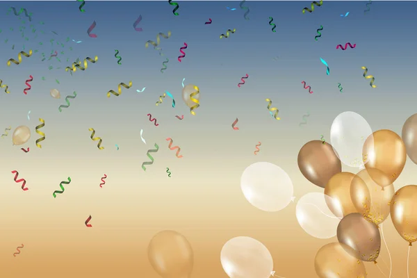 Voando balões coloridos brilhantes —  Vetores de Stock