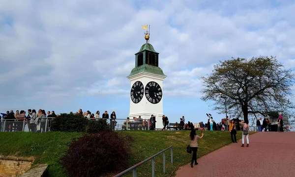 Novi Sad Serbie Septembre 2017 Ancienne Tour Avec Horloge Dans — Photo