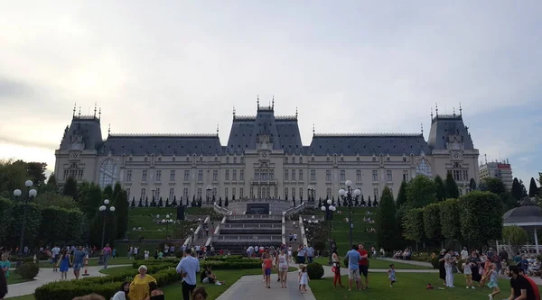 Iasi Romênia Julho 2017 Palácio Cultura Iasi Principal Ponto Atração — Fotografia de Stock