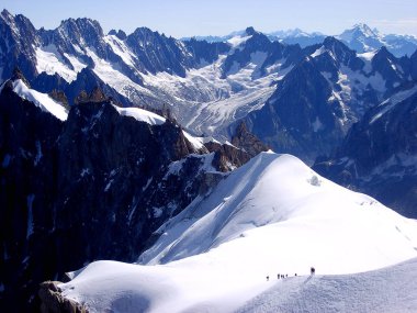 Büyük Mont Blanc, Chamonix, Fransa tırmanma