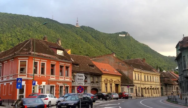 Μπρασόφ Ρουμανία Ιουλίου 2017 Αστικό Τοπίο Του Brasov Δρόμους Τρανσυλβανία — Φωτογραφία Αρχείου