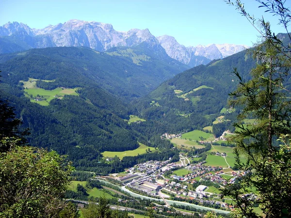Vista Panoramica Del Villaggio Werfen Austria — Foto Stock