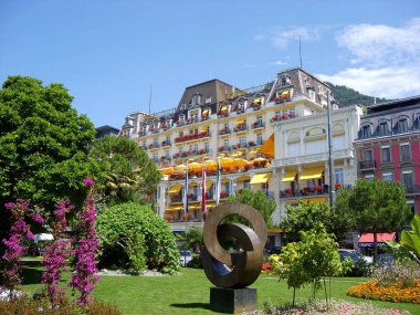 Park ve lüks Grand H tel Suisse-Majestic Cenevre Gölü, Montreux