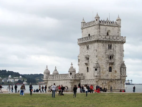 Torre de Belém, Torre de Belém situada em Lisboa, Portugal . — Fotografia de Stock