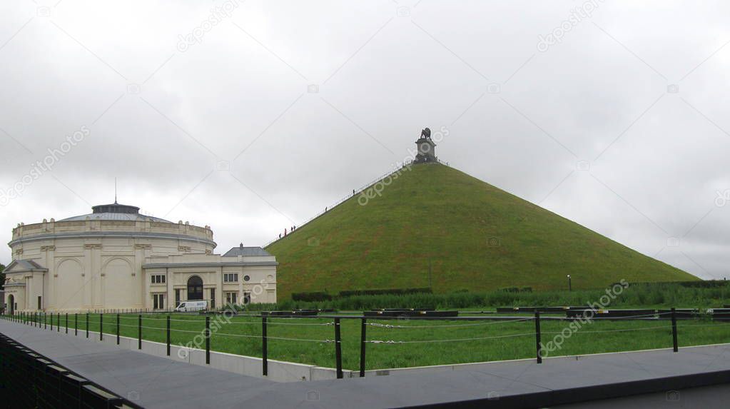 Lion memorial to commemorate Napoleon's battle in Waterloo