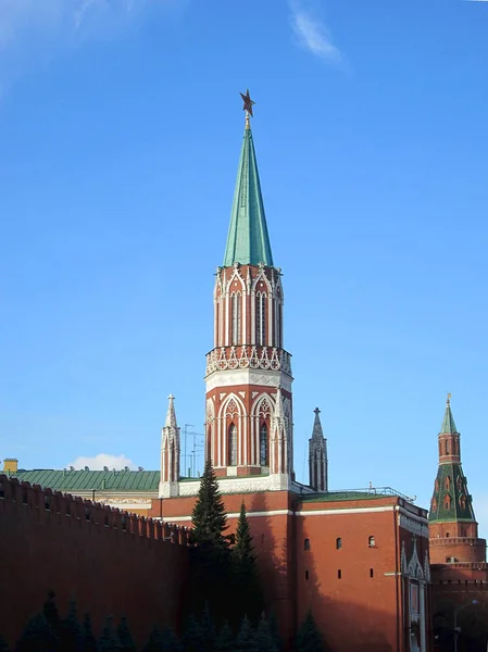 莫斯科克里姆林宫塔在莫斯科红场。俄罗斯. — 图库照片