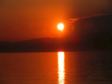 Thassos adasında gün batımı, Yunanistan