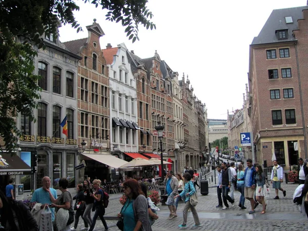 Ulice v Bruselu, Belgie — Stock fotografie