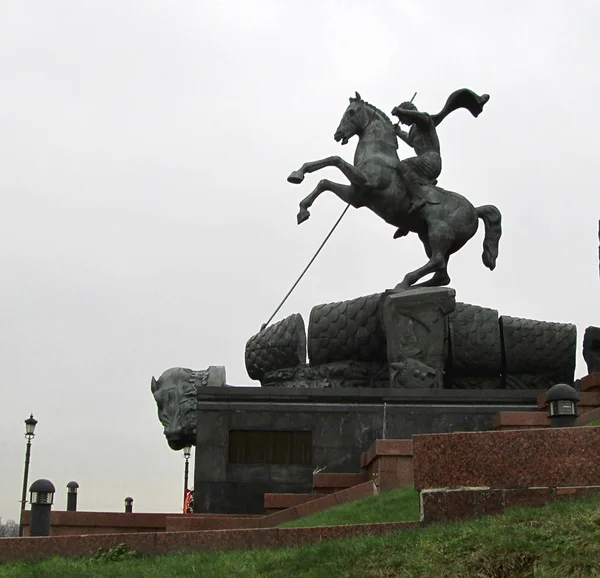 Pomnik św Jerzego na wzgórzu Poklonnaya w Victory Park — Zdjęcie stockowe