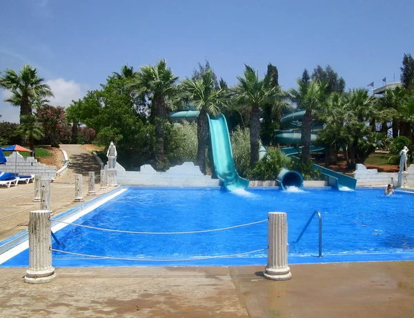 Vattenpark i Ayia Napa, Cypern Stockbild
