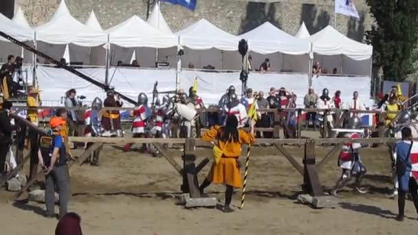 Smederevo Serbia May 2019 Fight 10Th Battle Nations Fighting Knights — Stock Video