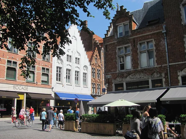 Krásná středověká památka ve městě Bruggy, Belgie — Stock fotografie