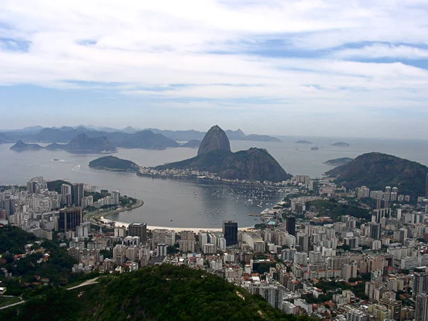 Panoramic view of the Sugar Loaf in Rio de Janeiro — Stock Photo, Image