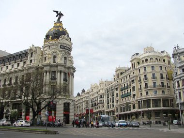 Gran via madrid, İspanya, sokakta
