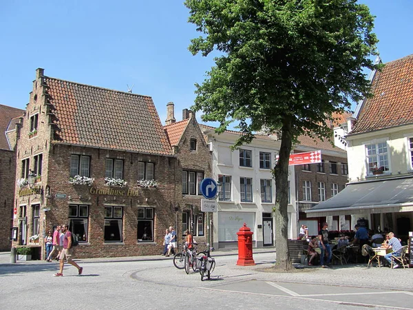 Krásná středověká památka ve městě Bruggy, Belgie — Stock fotografie