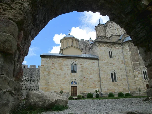 Monastero ortodosso Manasija a Despotovac, Serbia — Foto Stock