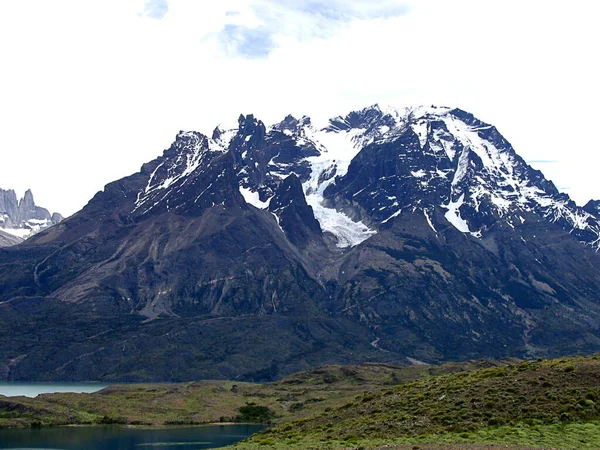 View Snow Peaks Torres Del Paine National Park Southern Patagonia — стоковое фото