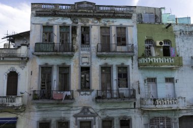 Havana, Küba'da eski bina 03.06.2018 üzerinde