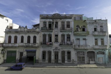 Havana, Küba'da eski bina 03.06.2018 üzerinde
