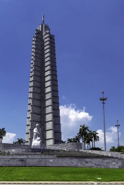 Jos Mart anma - Devrim Meydanı (La Plaza de la Revolucin), Havana, Küba 03.06.2018 üzerinde