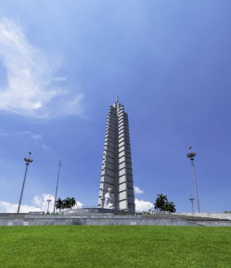 Jos Mart anma - Devrim Meydanı (La Plaza de la Revolucin), Havana, Küba 03.06.2018 üzerinde