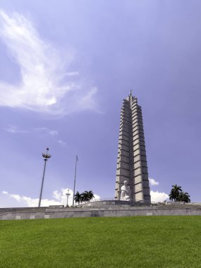Jos Mart anma - Devrim Meydanı (La Plaza de la Revolucin), Havana, Küba 03.06.2018 üzerinde