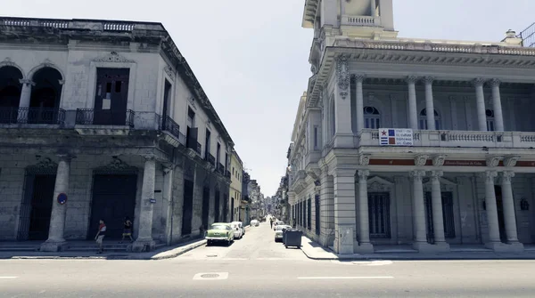 Strada Dell Avana Con Vecchi Edifici Residenziali Avana Cuba 2018 — Foto Stock