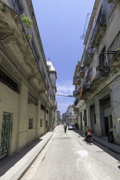 Strada Dell Avana Con Vecchi Edifici Residenziali Avana Cuba 2018 — Foto Stock