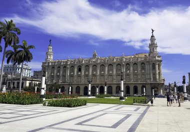 Havana harika tiyatro / Gran Teatro de La Habana Alicia Alonso - Paseo del Prado, Havana, Küba 03.06.2018 üzerinde