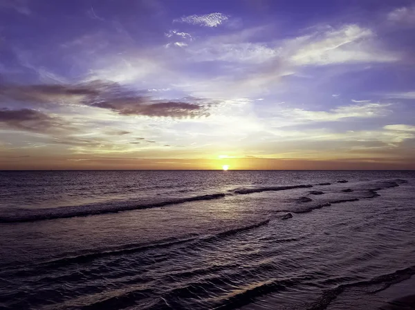 Закат Над Заливом Свиней Карибским Морем Кубе — стоковое фото