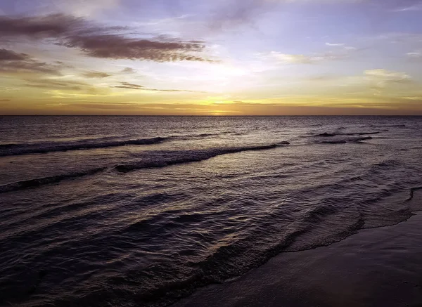 Coucher Soleil Sur Baie Des Cochons Mer Des Caraïbes Cuba — Photo