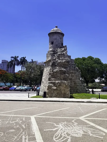 Restos Del Muro Ciudad Vieja Habana Cuba — Foto de Stock