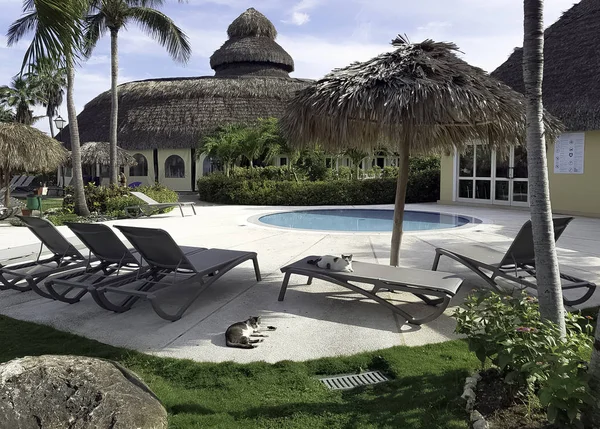 Piscina Hamacas Arquitectura Resort Exclusivo Varadero Cuba Mayo 2018 — Foto de Stock