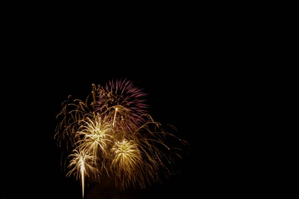 Espectáculo Nocturno Fuegos Artificiales Londres Reino Unido —  Fotos de Stock