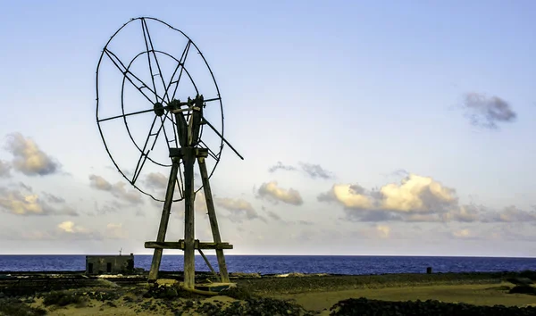 Cultivo Tradicional Sal Los Cocoteros Guatiza Lanzarote Islas Canarias España — Foto de Stock