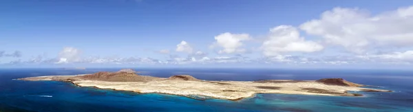 Vulkanische Eiland Graciosa Van Atlantische Oceaan Een Uitzicht Vanaf Lanzarote — Stockfoto