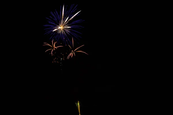 Espectáculo Nocturno Fuegos Artificiales Londres Reino Unido — Foto de Stock