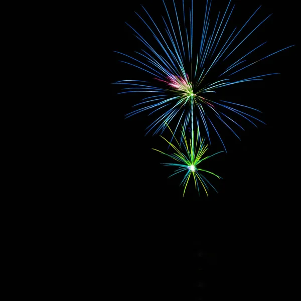 Noche Fuegos Artificiales Londres Reino Unido — Foto de Stock