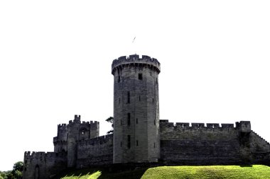 Warwick Castle - Warwick, Warwickshire, İngiltere üzerinde 05 Ağustos 2018 kulesinde adam