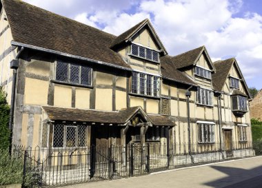 William Shakespeare Doğum yeri - 16. yüzyıl yarı ahşap ev - Henley sokağı, Stratford-upon-Avon, Warwickshire, İngiltere üzerinde 05 Ağustos 2018