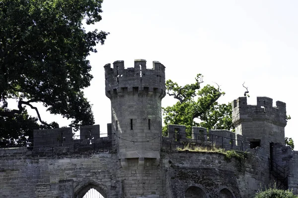 Warwick Castle Montado Warwick Warwickshire Reino Unido Agosto 2018 — Fotografia de Stock