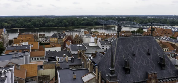 Veduta Aerea Della Città Vecchia Torun Polonia Agosto 2018 — Foto Stock