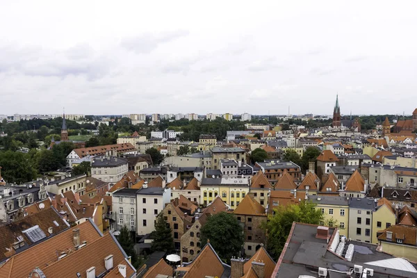 Vista Aérea Del Casco Antiguo Torun Polonia Agosto 2018 — Foto de Stock